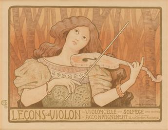 VARIOUS ARTISTS. [ART NOUVEAU.] Two posters. Sizes vary.